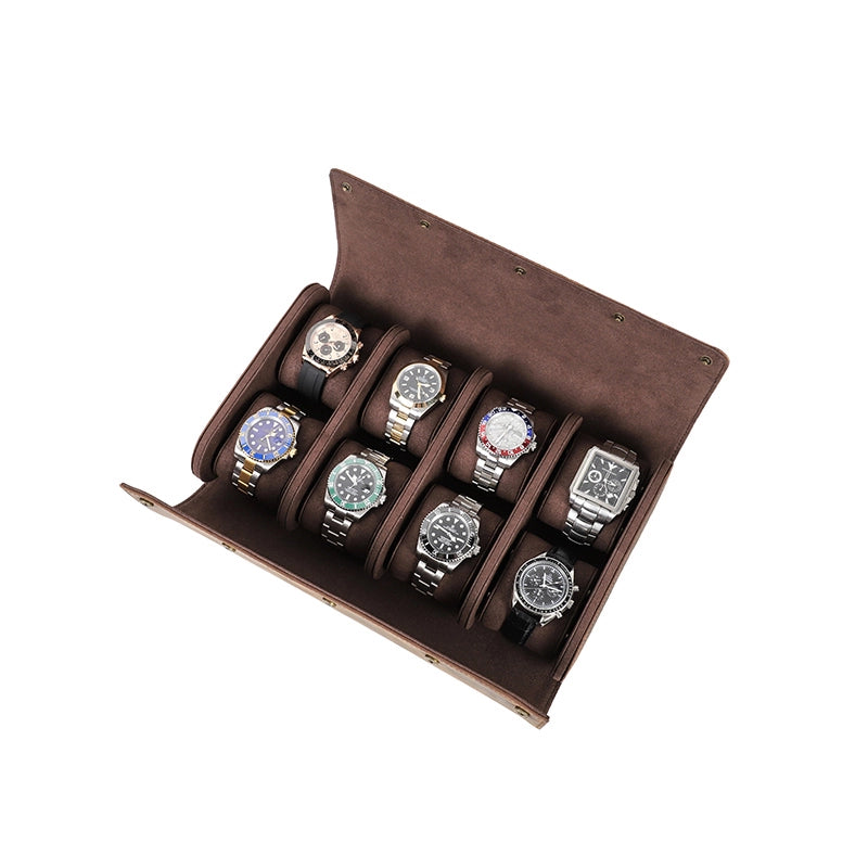 Leather Watch Case For 8 Watches - Free Monogram