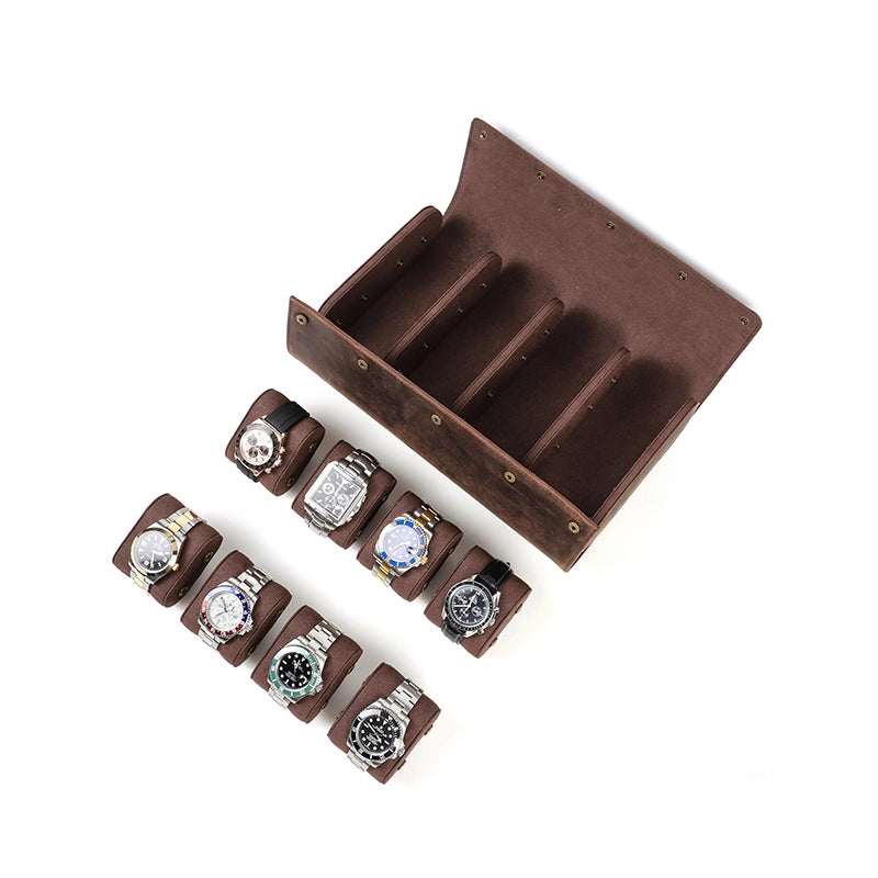 Leather Watch Case For 8 Watches - Free Monogram