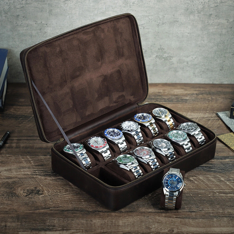 Leather Watch Box for 12 Watches