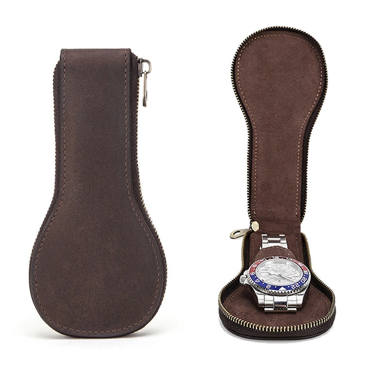 Leather Watch Case For 1 Watch - Watch Travel Case - Free Monogram ...