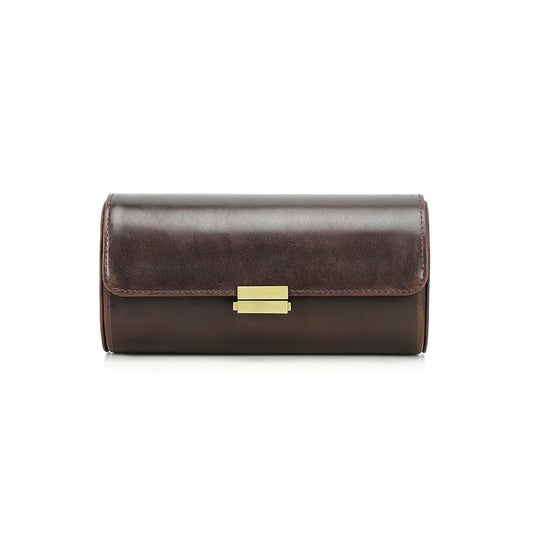 Leather Watch Case For 3 Watches - Free Monogram