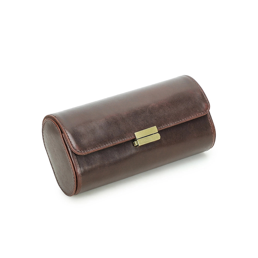 Leather Watch Case For 3 Watches - Free Monogram