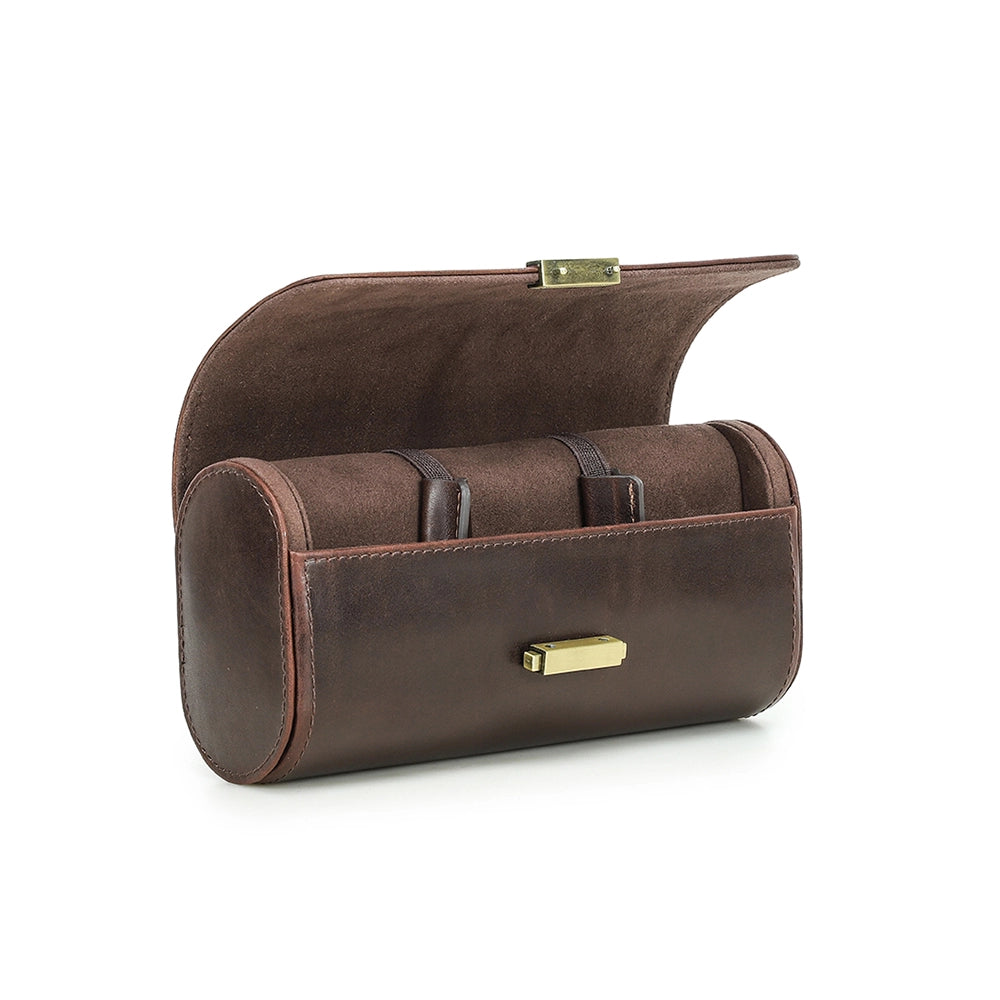 Leather Watch Case For 3 Watches - Free Monogram