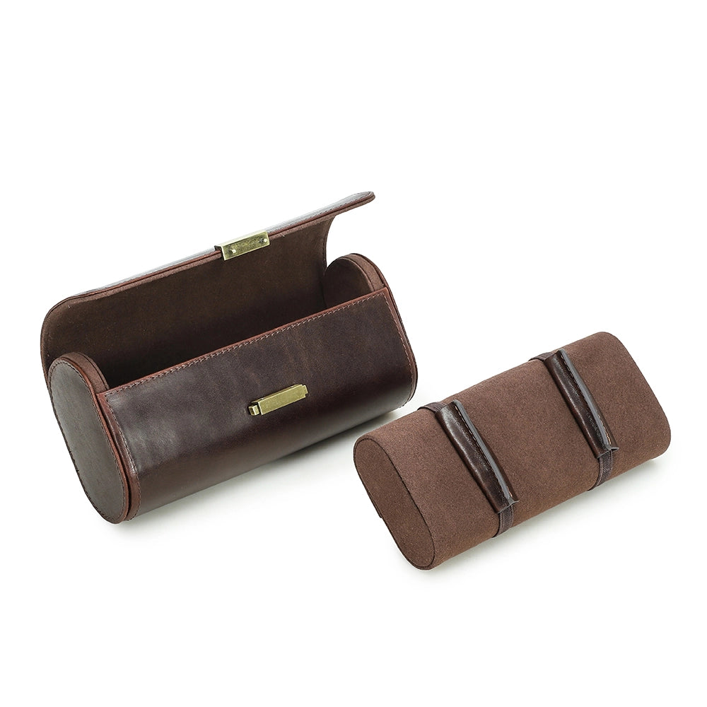 Leather Watch Case For 3 Watches - Free Monogram