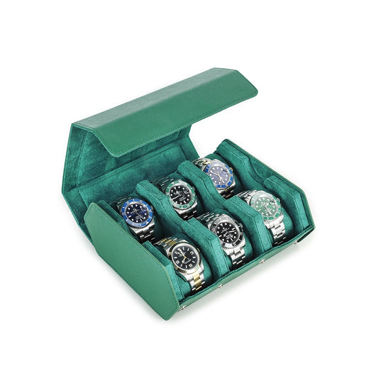 Saffiano Leather Watch Case For 6 Watches - Free Monogram