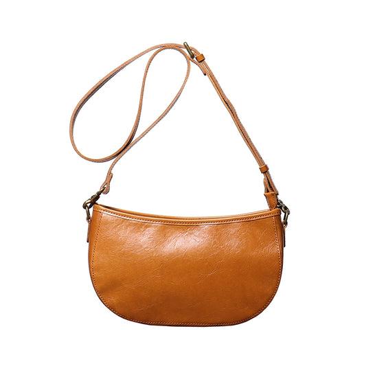 Vegetable Tanned Leather Crossbody Bag