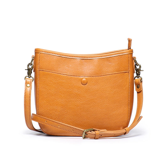 Vegetable Tanned Leather Crossbody Bag