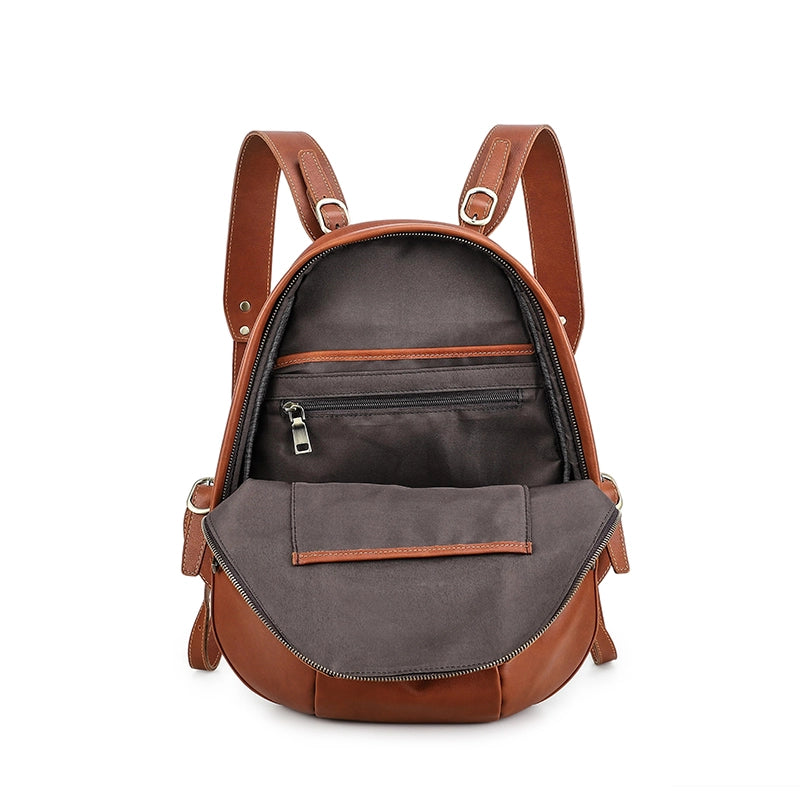 Women's Leather Backpack Ladybug Shape Backpack Purse