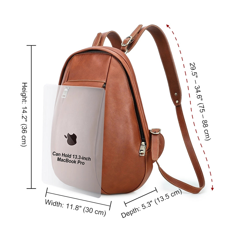 Women's Leather Backpack Ladybug Shape Backpack Purse