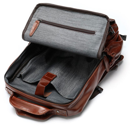 Men's Leather Backpack for EDC