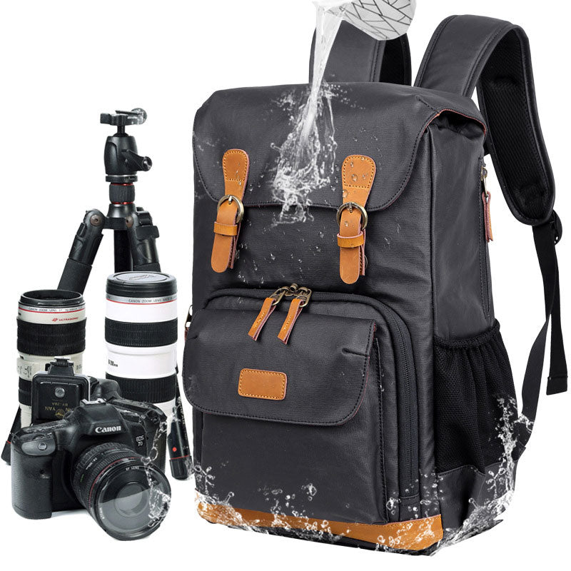 Waxed Canvas Camera Backpack