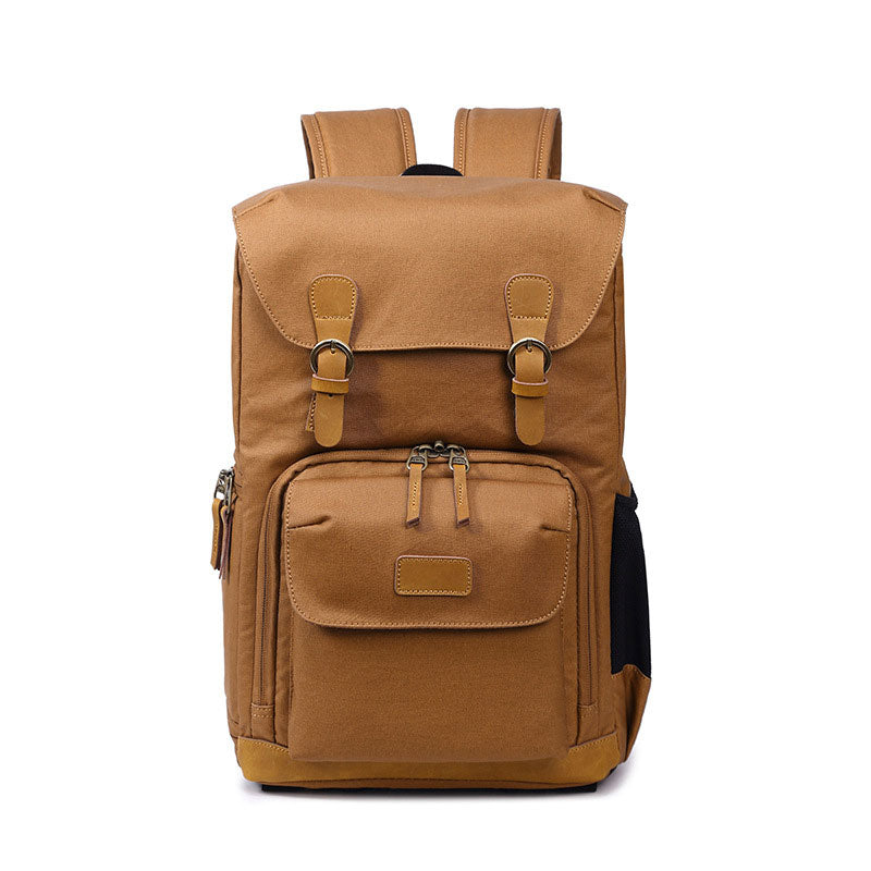 Waterproof Camera Backpack With Tripod Holder For Travel Hiking, Khaki / 15