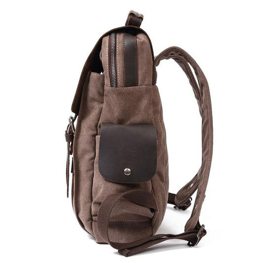 coffee women's canvas backpack purse