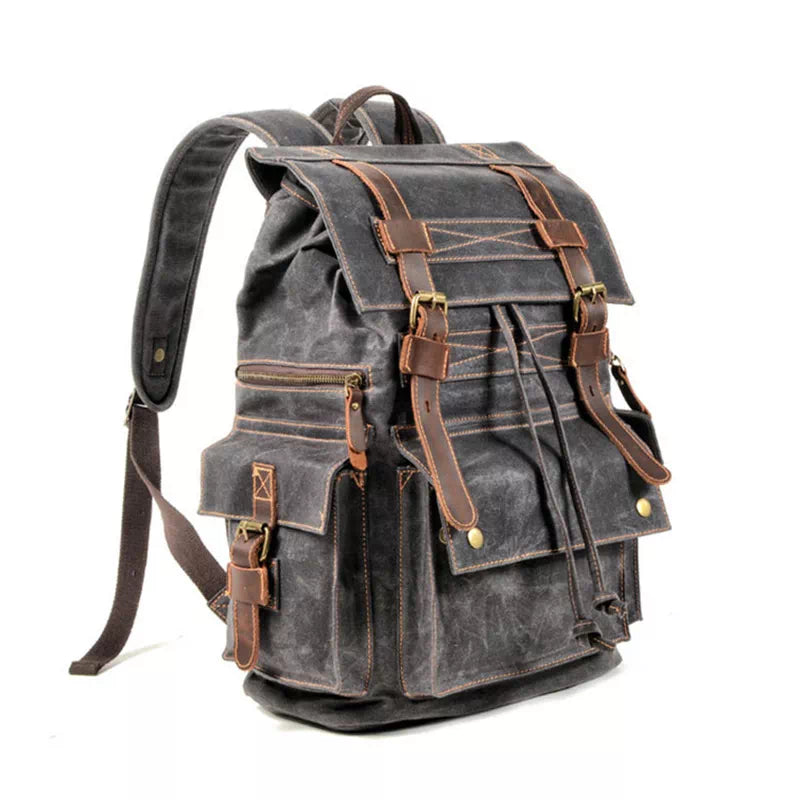 Waxed Canvas Drawstring Backpack for Men and Women – Luke Case