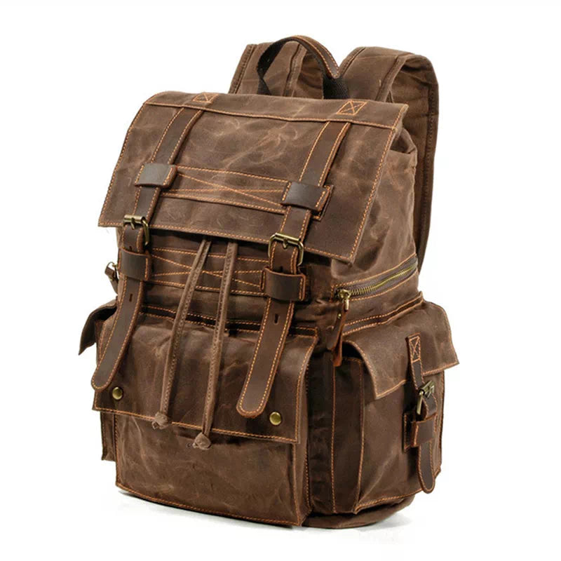 waxed canvas backpack