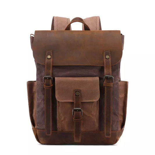 Men's Waxed Canvas Waterproof Backpack