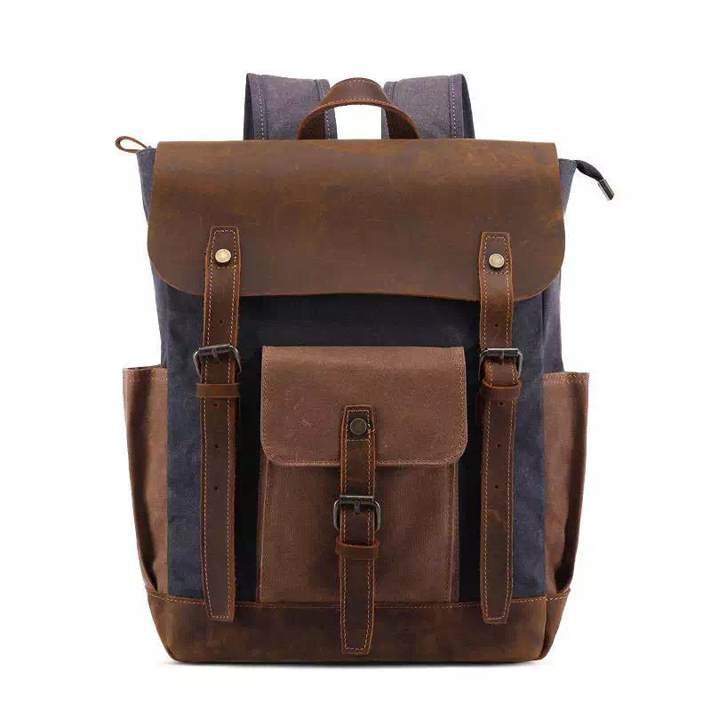 Men's Waxed Canvas Waterproof Backpack