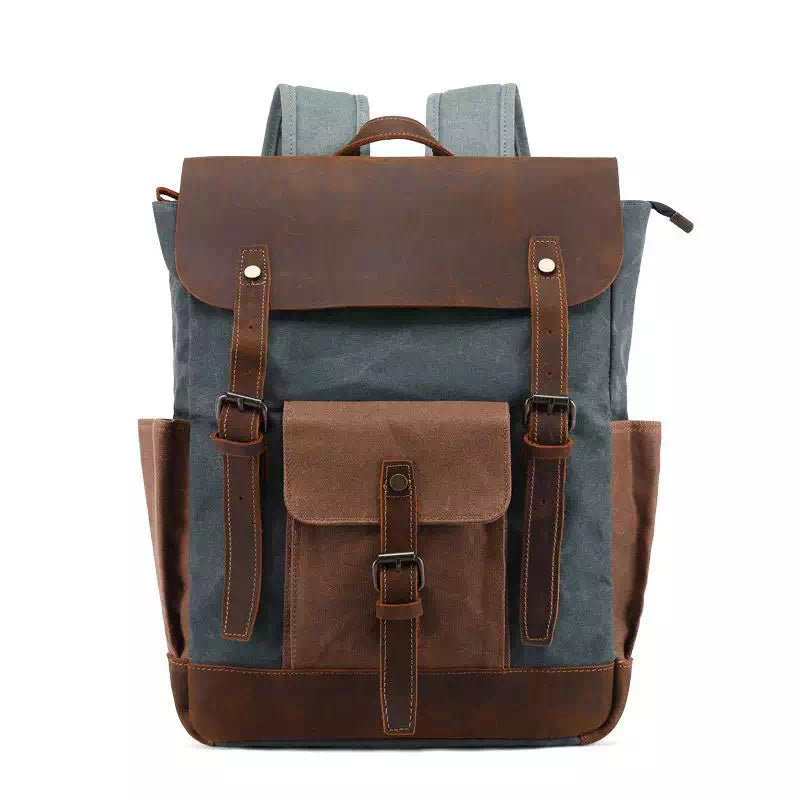 Men's Waxed Canvas Waterproof Backpack