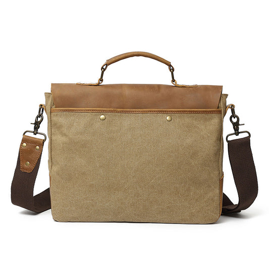 Men's Canvas Messenger Briefcase Bag