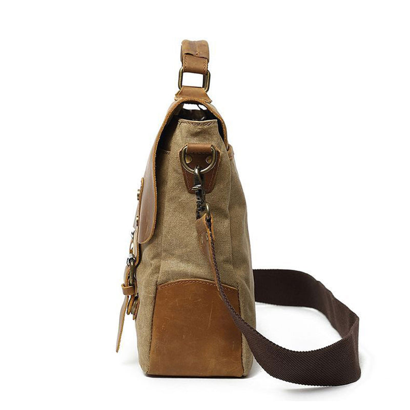 Men's Canvas Messenger Briefcase Bag