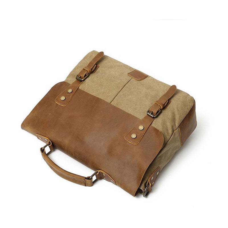 Men's Canvas Messenger Briefcase Bag