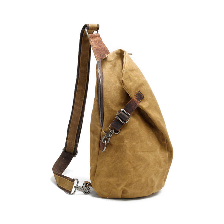 Men's Chest Pack Vintage Canvas Sling Bag