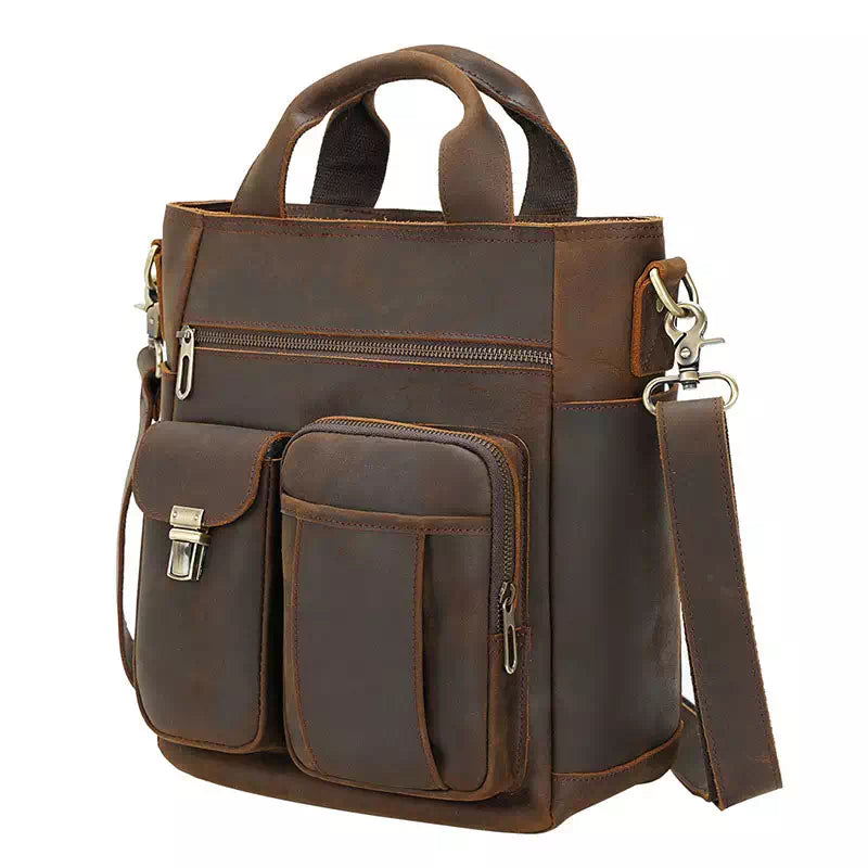 Men's Vintage Leather Crossbody Handbag
