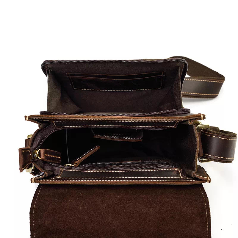 Men's Small Leather Satchel Bag