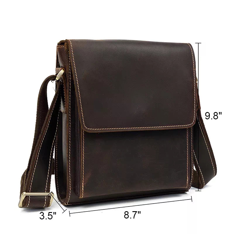 Men's Small Leather Satchel Bag