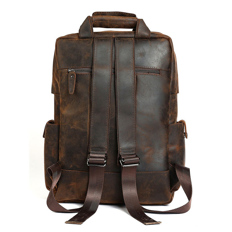 Vintage Men's Leather Backpack With Plenty Pockets – Luke Case