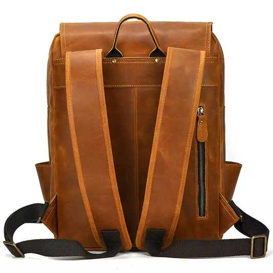 Men's Crazy Horse Leather Backpack