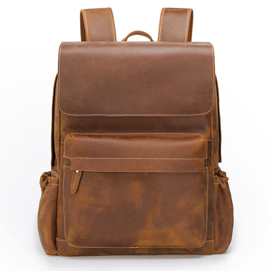 Men's Crazy Horse Leather Backpack