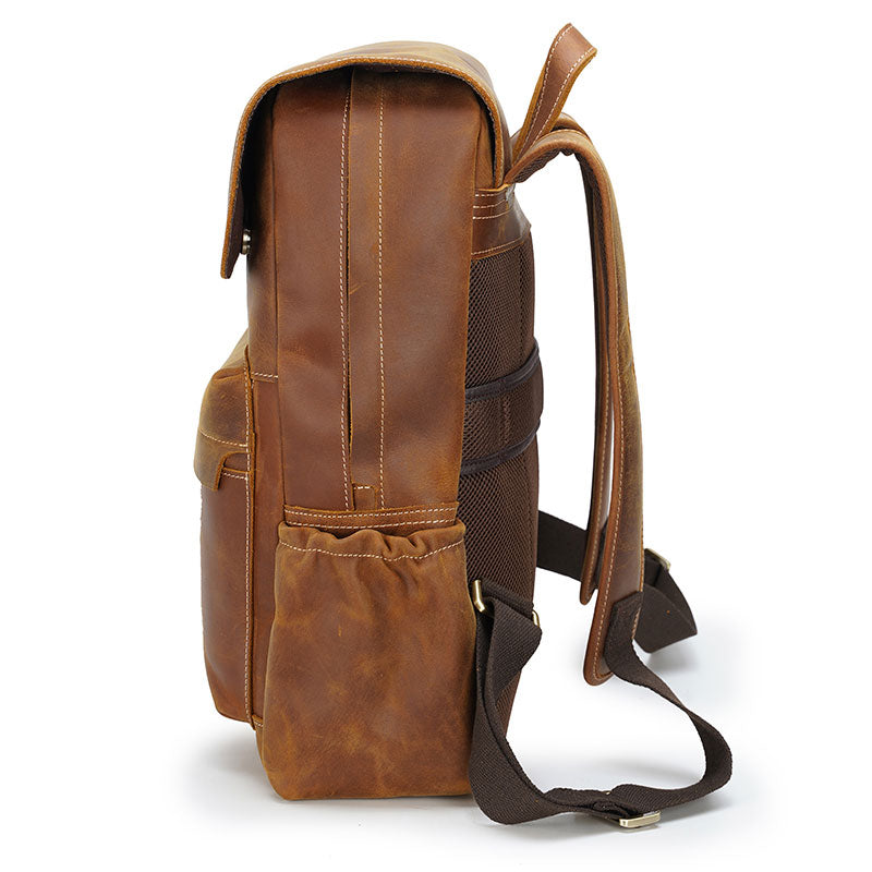 Men's Crazy Horse Leather Backpack