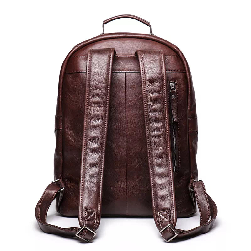 Hughes Rustic Leather Backpack  Leather Laptop Backpack — Classy Leather  Bags