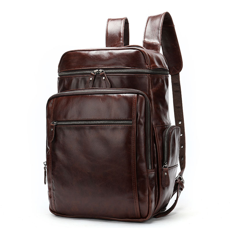 Men's Leather Travel Backpack