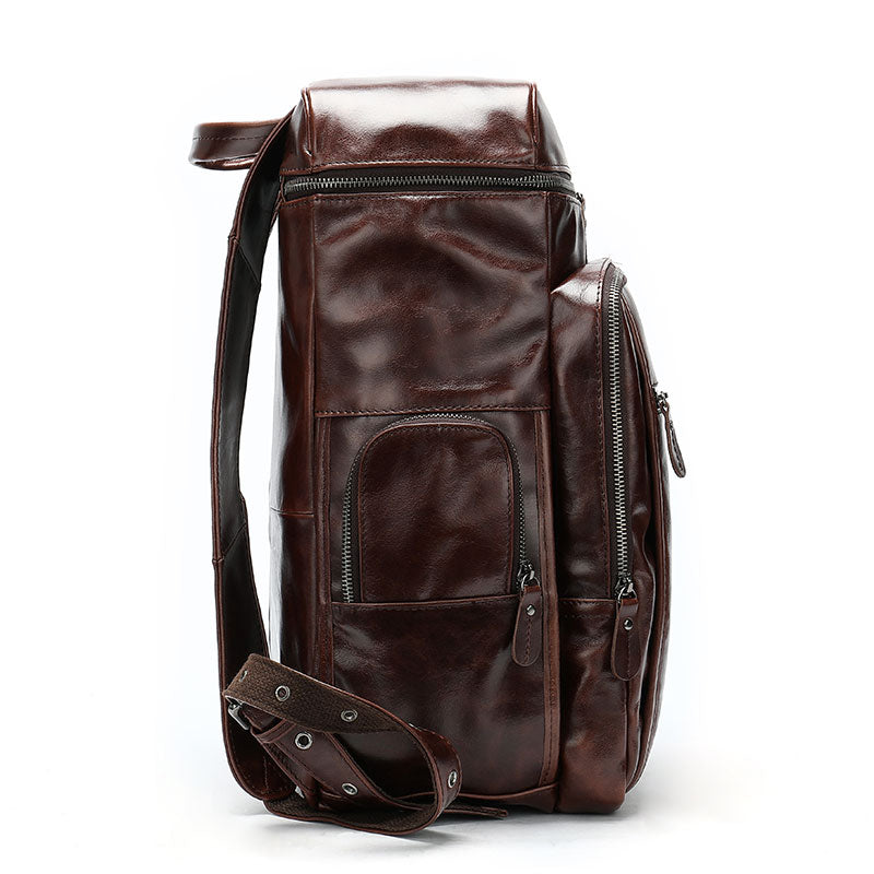 Men's Leather Travel Backpack