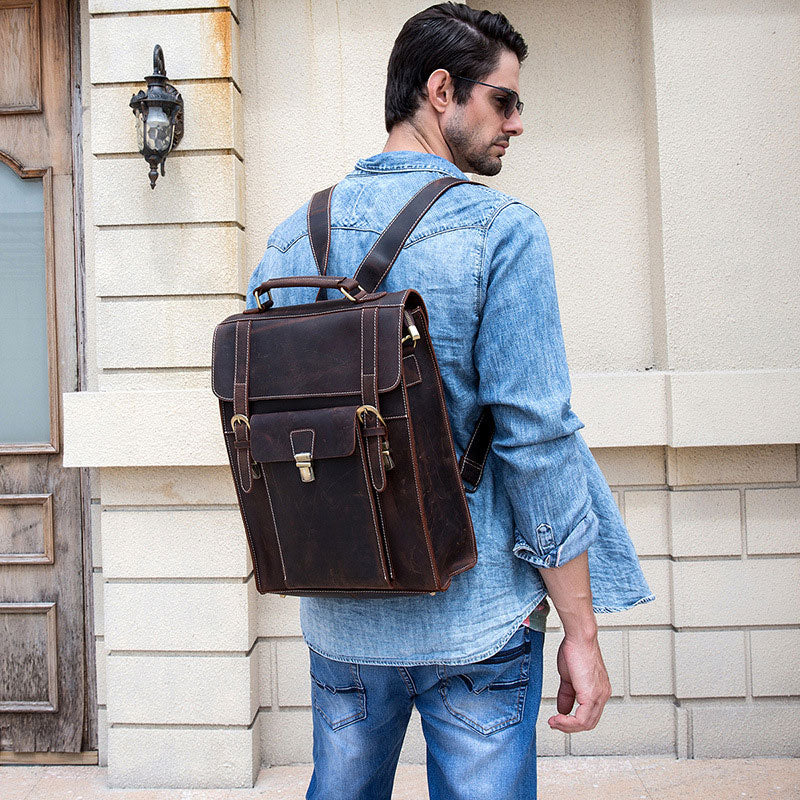 Mens satchel backpack Clearance