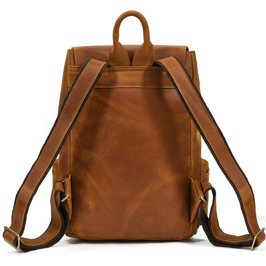 Men's Crazy Horse Leather Backpack