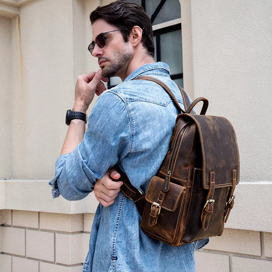 Leather Backpacks For Men 100% Genuine Leather – Luke Case