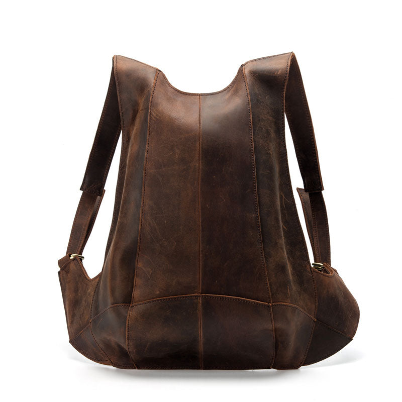Genuine leather best sale anti theft backpack