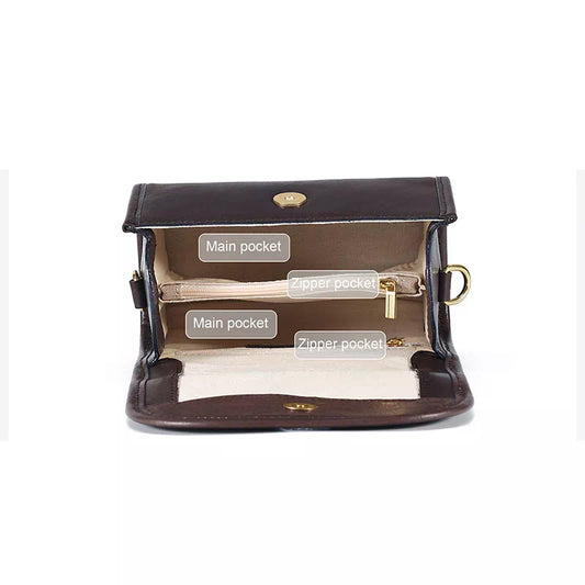 Vegetable Tanned Leather Crossbody Purse