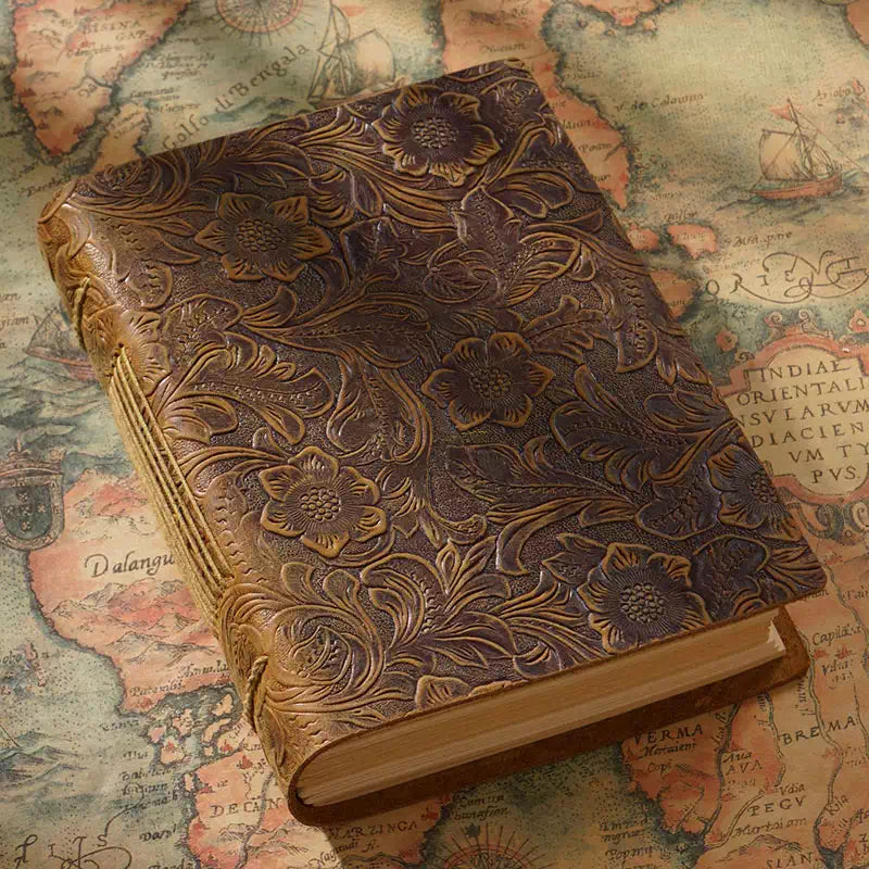 Vintage Leather Journal - (7.5" × 5.5", 400 Pages)