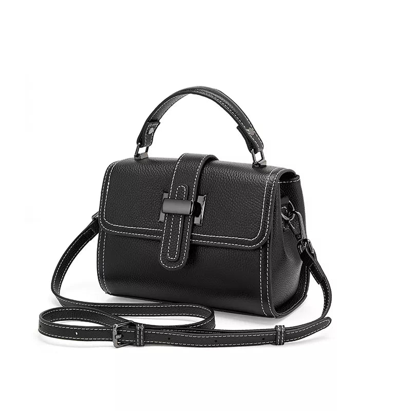 Leather Satchel Top Handle Bag