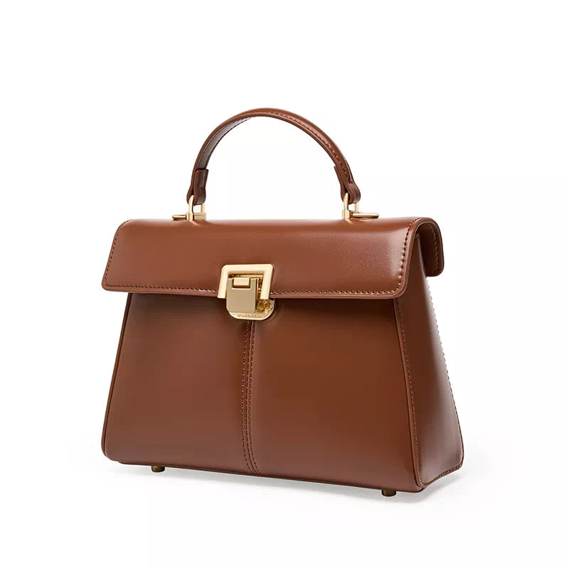 Leather Satchel Top Handle Bag