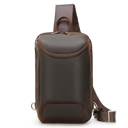 Men's Crazy Horse Leather Sling Bag