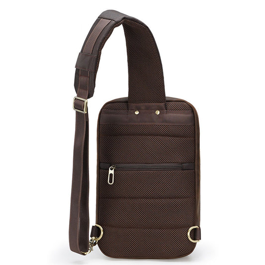 Men's Crazy Horse Leather Sling Bag