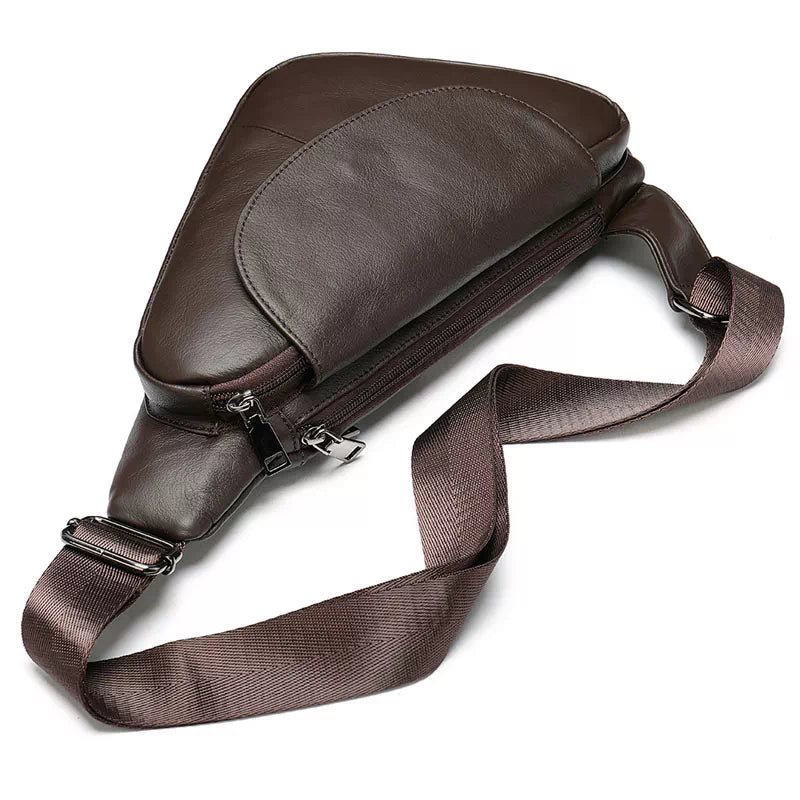Men s Leather Sling Bag Crossbody Luke Case