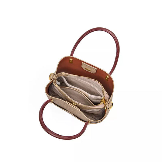 Mini Leather Crossbody Bucket Bag