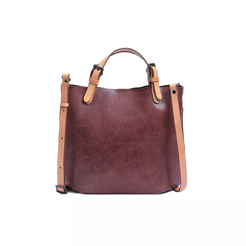 Vegetable Tanned Leather Mini Crossbody Tote