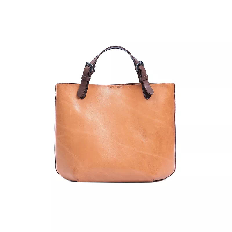 Vegetable Tanned Leather Mini Crossbody Tote